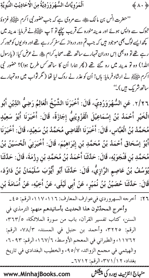 Silsila Marwiyat-e-Sufiya’ (3): Al-Marwiyat al-Suhrawardiyya min al-Ahadith al-Nabawiyya