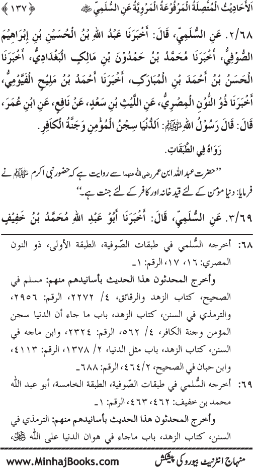 Silsila Marwiyat-e-Sufiya’ (1): Al-Marwiyat al-Sulamiyya min al-Ahadith al-Nabawiyya