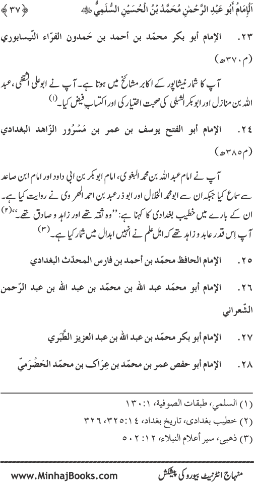 Silsila Marwiyat-e-Sufiya’ (1): Al-Marwiyat al-Sulamiyya min al-Ahadith al-Nabawiyya