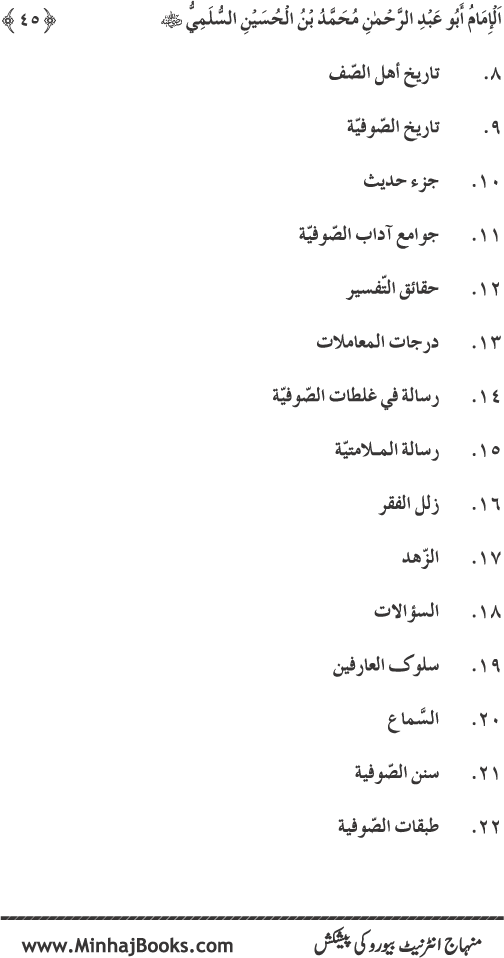 Silsila Marwiyat-e-Sufiya’ (1): Al-Marwiyat al-Sulamiyya min al-Ahadith al-Nabawiyya