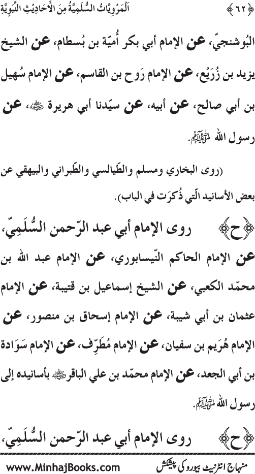 Silsila Marwiyat-e-Sufiya’ (1): Al-Marwiyat al-Sulamiyya min al-Ahadith al-Nabawiyya