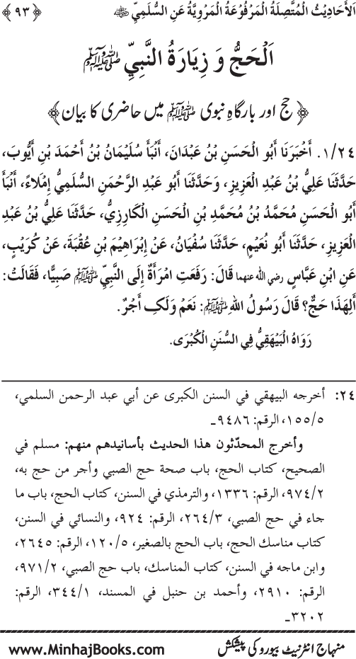 Silsila Marwiyat-e-Sufiya’ (1): Al-Marwiyat al-Sulamiyya min al-Ahadith al-Nabawiyya