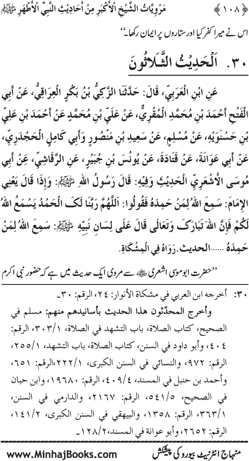 Saints’ Narration Series: Ibn al-Arabi’s Hadith Reports Contiguously Ascending (marfu‘ muttasil) to the Prophet (PBUH)