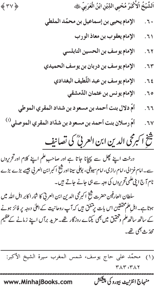 Silsila Marwiyat-e-Sufiya’ (4): Marwiyat al-Shaykh al-Akbar min Ahadith al-Nabi al-Athar (PBUH)