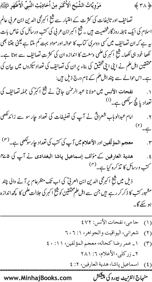 Silsila Marwiyat-e-Sufiya’ (4): Marwiyat al-Shaykh al-Akbar min Ahadith al-Nabi al-Athar (PBUH)