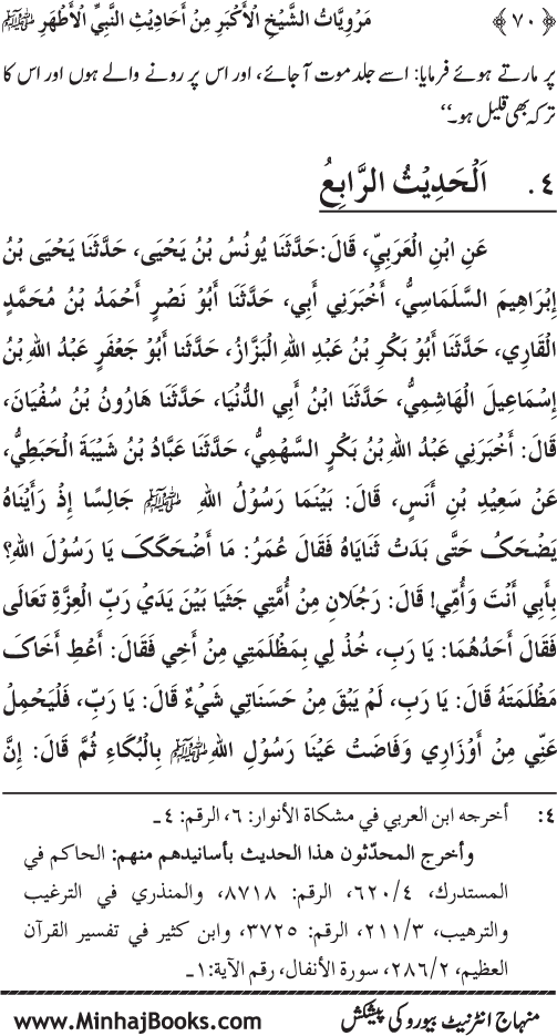 Silsila Marwiyat-e-Sufiya’ (4): Marwiyat al-Shaykh al-Akbar min Ahadith al-Nabi al-Athar (PBUH)