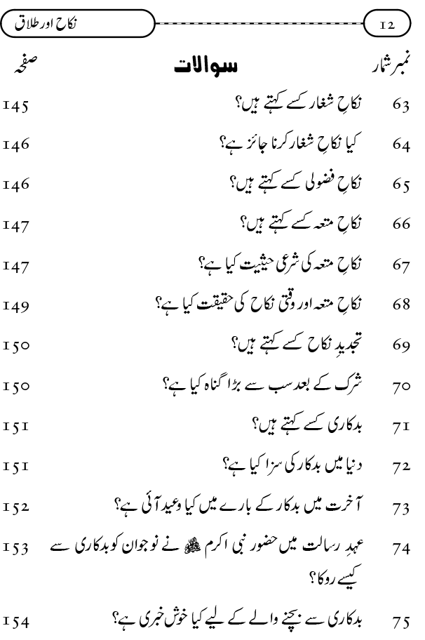 Silsila Ta‘limat-e-Islam (9): Nikah awr Talaq (Ahkam o Masail)