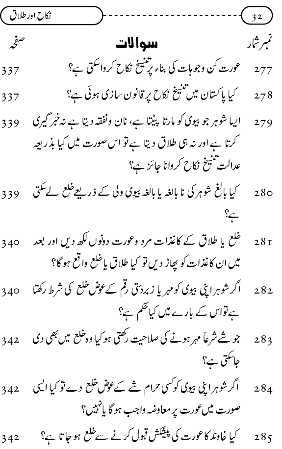 Silsila Ta‘limat-e-Islam (9): Nikah awr Talaq (Ahkam o Masail)