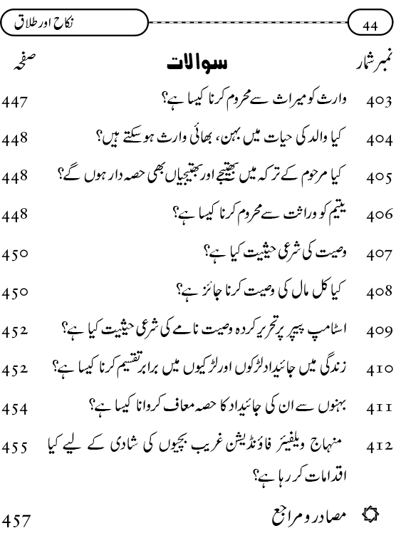 Silsila Ta‘limat-e-Islam (9): Nikah awr Talaq (Ahkam o Masail)