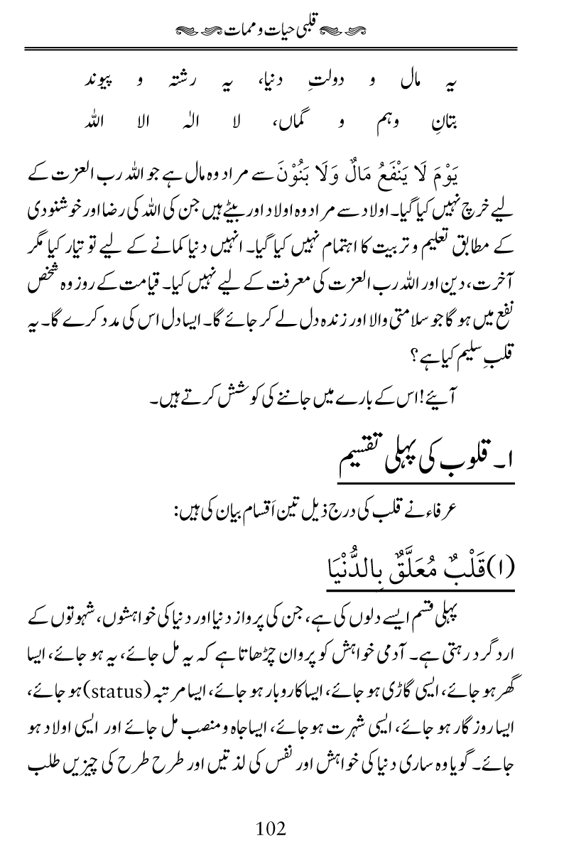 Fiqh al-Quloob: Qalbi Hayat-o-Mamat