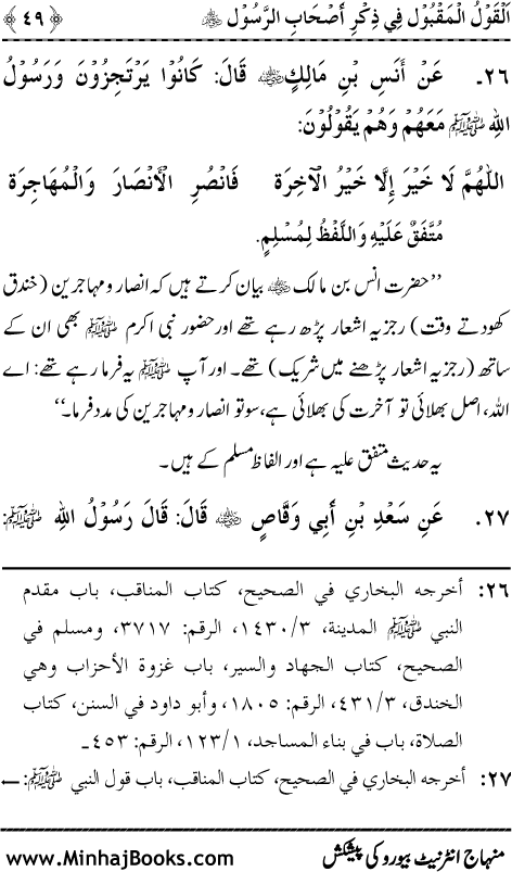 Arba‘in: Sahaba Karam (R.A.) ka Zikr-e-Jamil