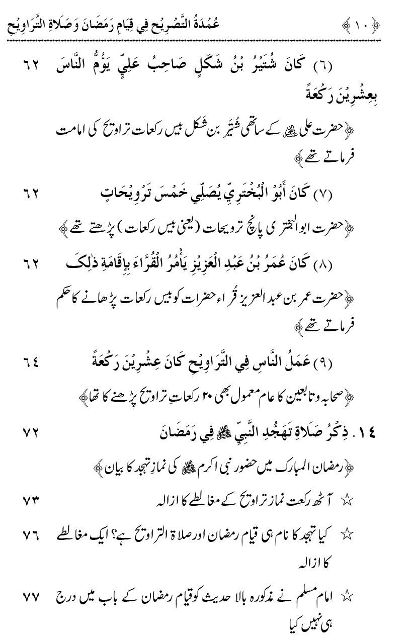 Qiyam-e-Ramadan ki Fazilat awr 20 Rakat Namaz Taraweeh ka Isbaat