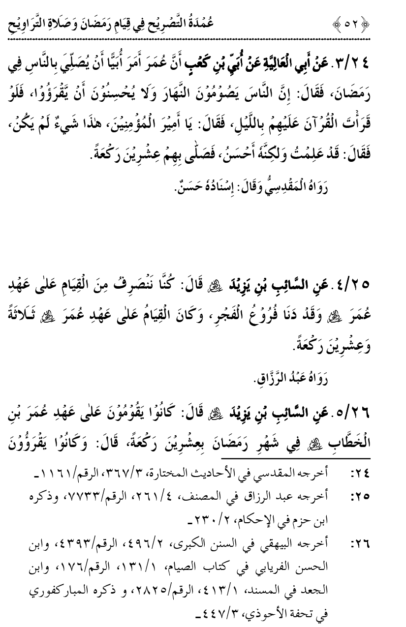 Qiyam-e-Ramadan ki Fazilat awr 20 Rakat Namaz Taraweeh ka Isbaat