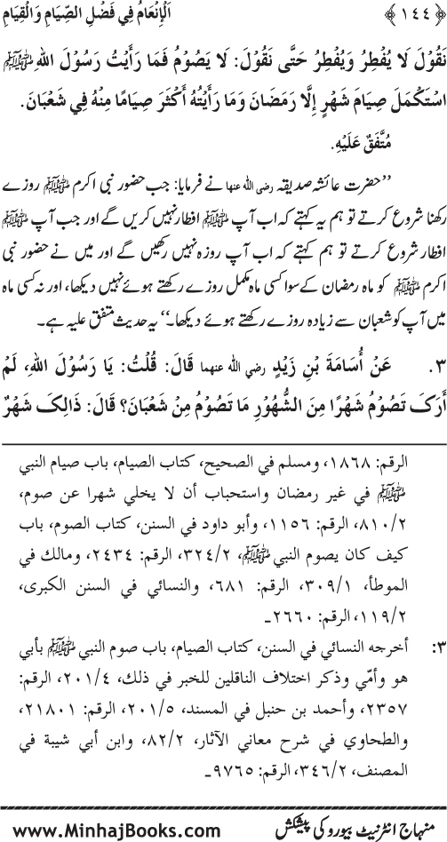 Roza awr Qiyam-ul-Layl ki Fazilat par Muntakhab Ayat-o-Ahadith