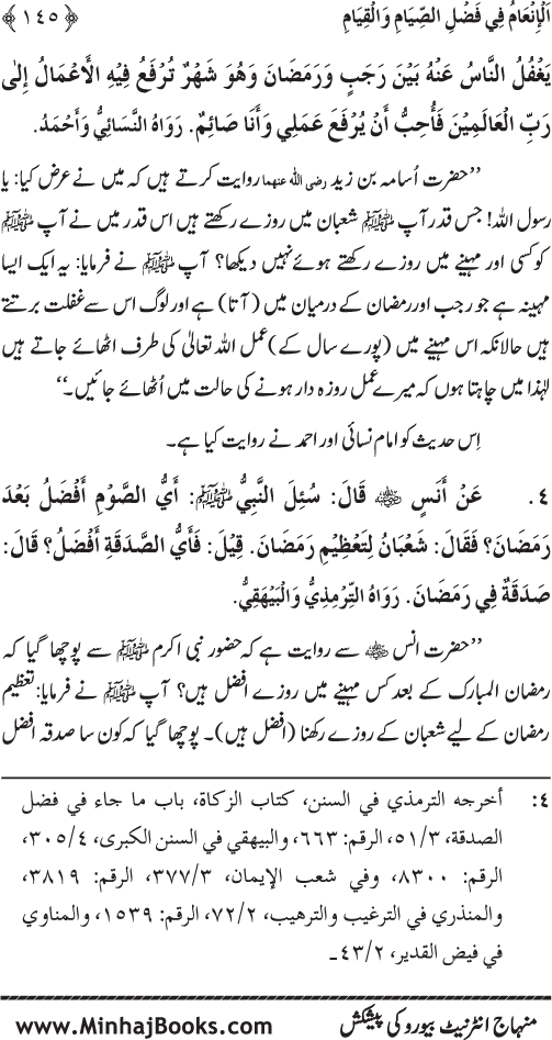 Roza awr Qiyam-ul-Layl ki Fazilat par Muntakhab Ayat-o-Ahadith