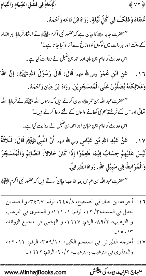 Roza awr Qiyam-ul-Layl ki Fazilat par Muntakhab Ayat-o-Ahadith