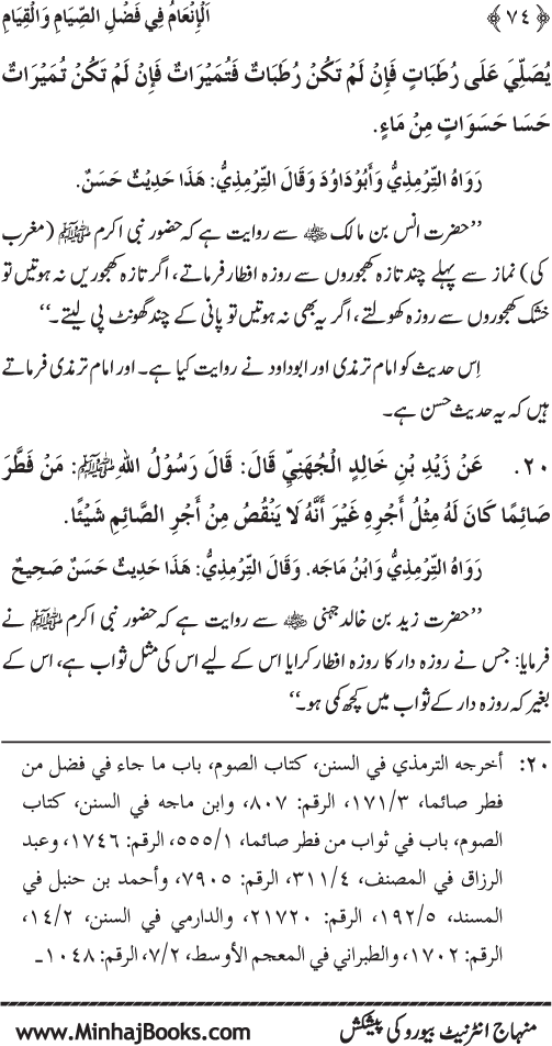 Roza awr Qiyam-ul-Layl ki Fazilat par Muntakhab Ayat-o-Ahadith