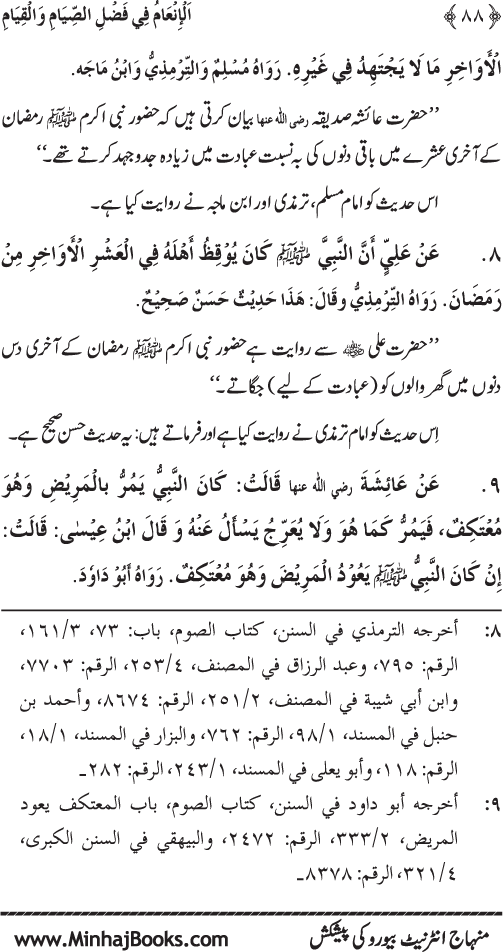 Roza awr Qiyam-ul-Layl ki Fazilat par Muntakhab Ayat-o-Ahadith