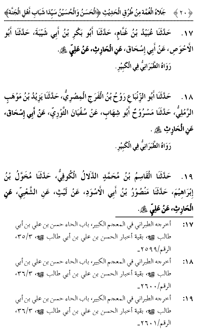 Hasan awr Husayn Tamam Jannati Jawanon ky Sardar hayn—Is Hadith Mubarak ky 101 Turuq ka Bayan