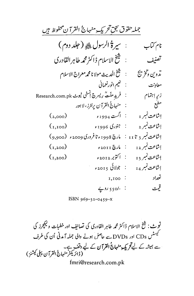 Sira al-Rasul ﷺ [Vol. 2]