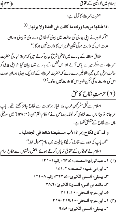 Islam main Khawatin ke Huquq