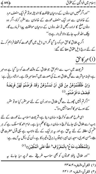 Islam main Khawatin ke Huquq