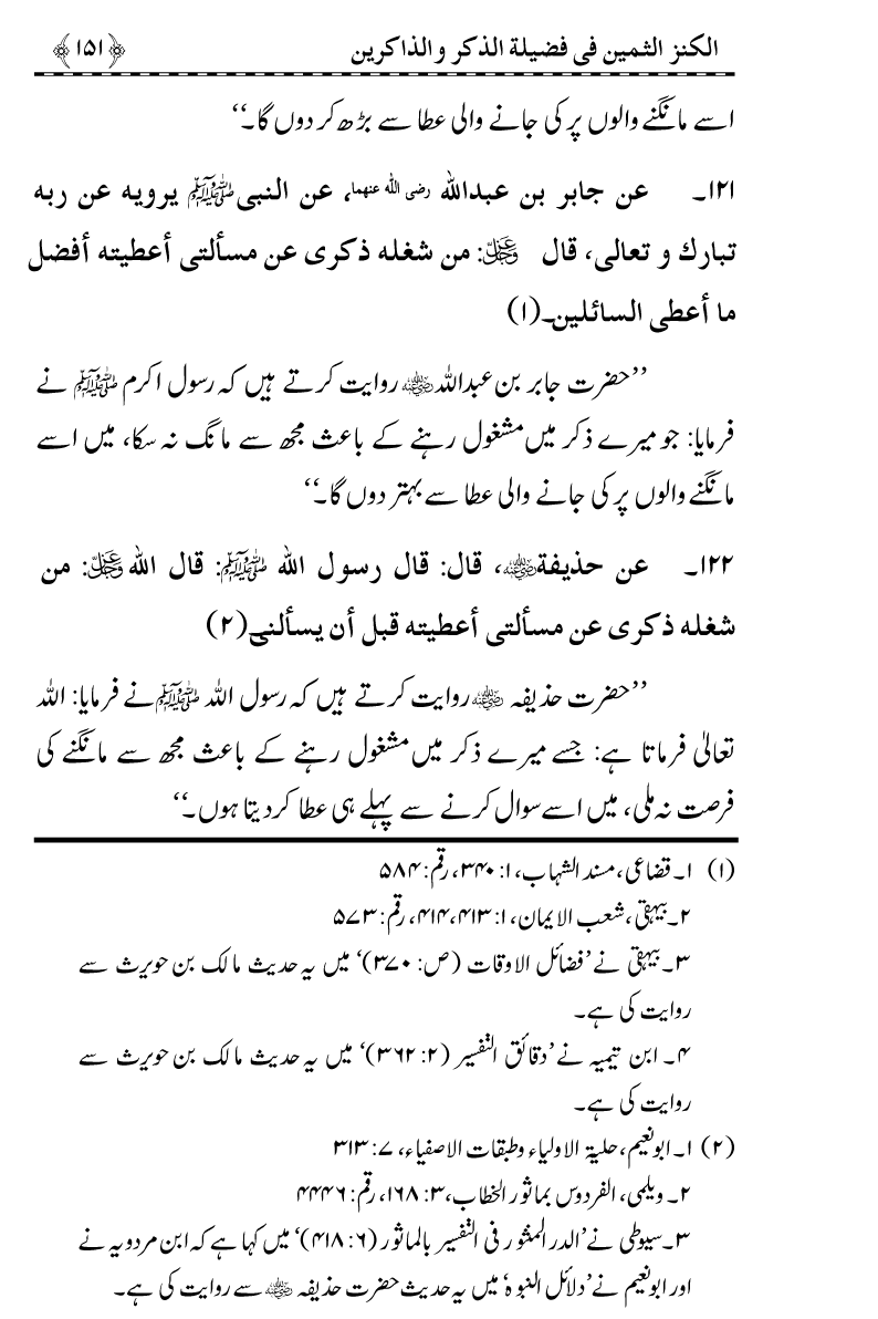 Zikr-e-Ilahi awr Zakirin ky Faza’il