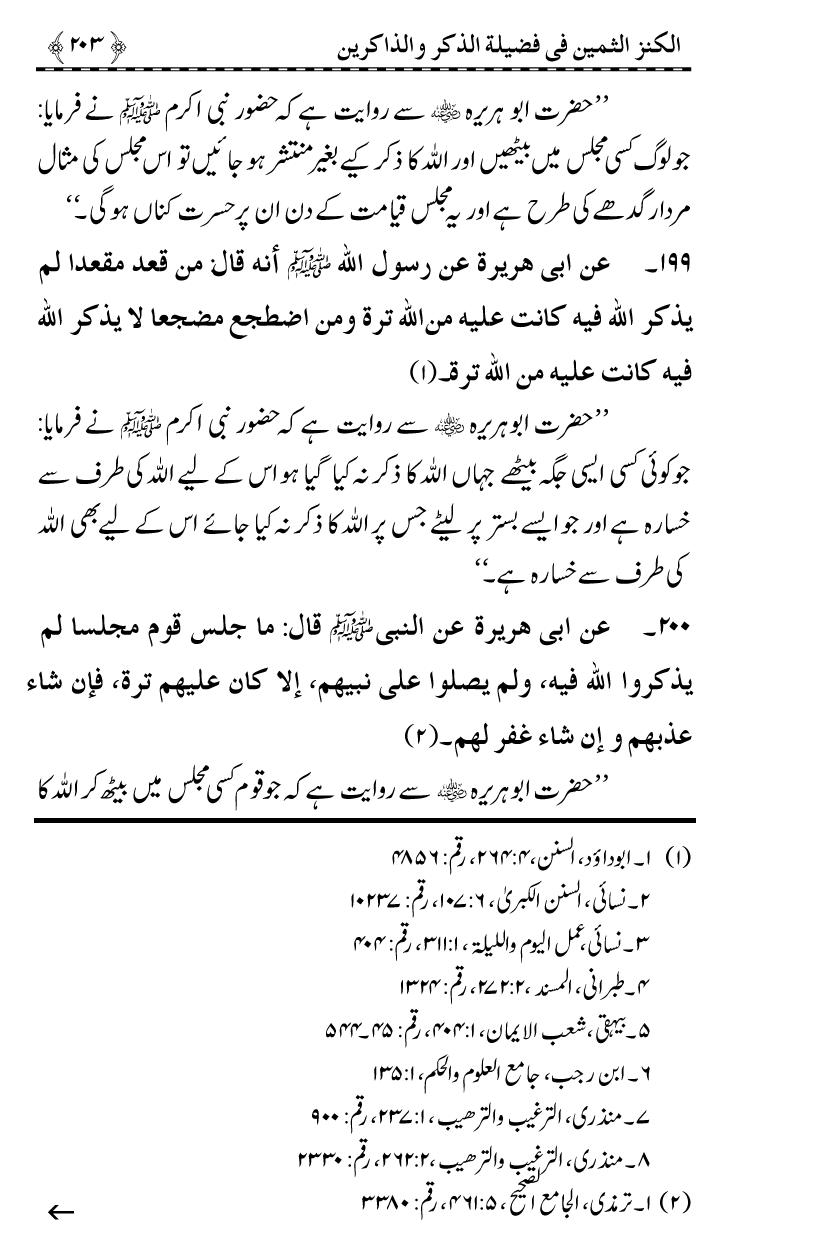 Zikr-e-Ilahi awr Zakirin ky Faza’il