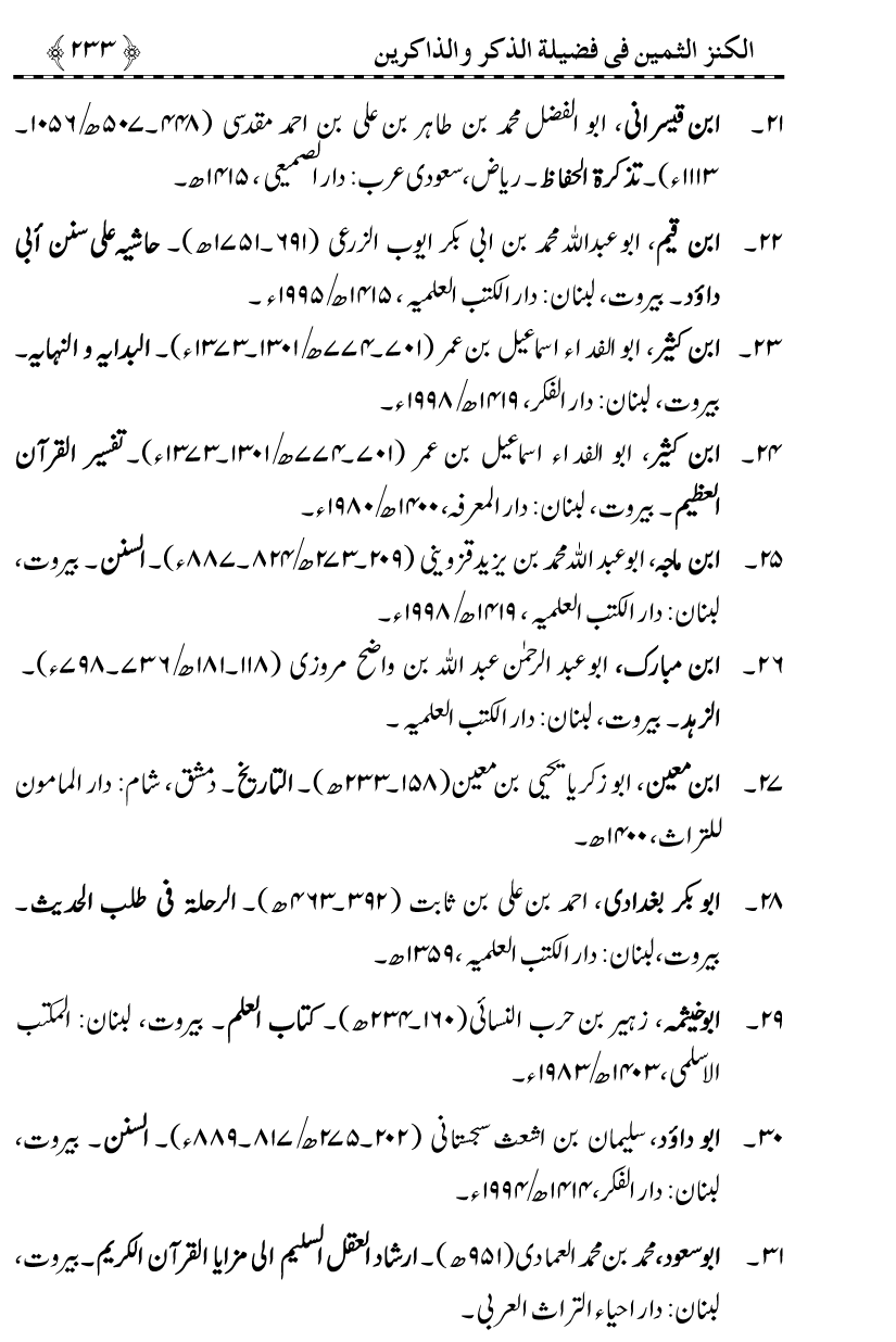 Zikr-e-Ilahi awr Zakirin ky Faza’il