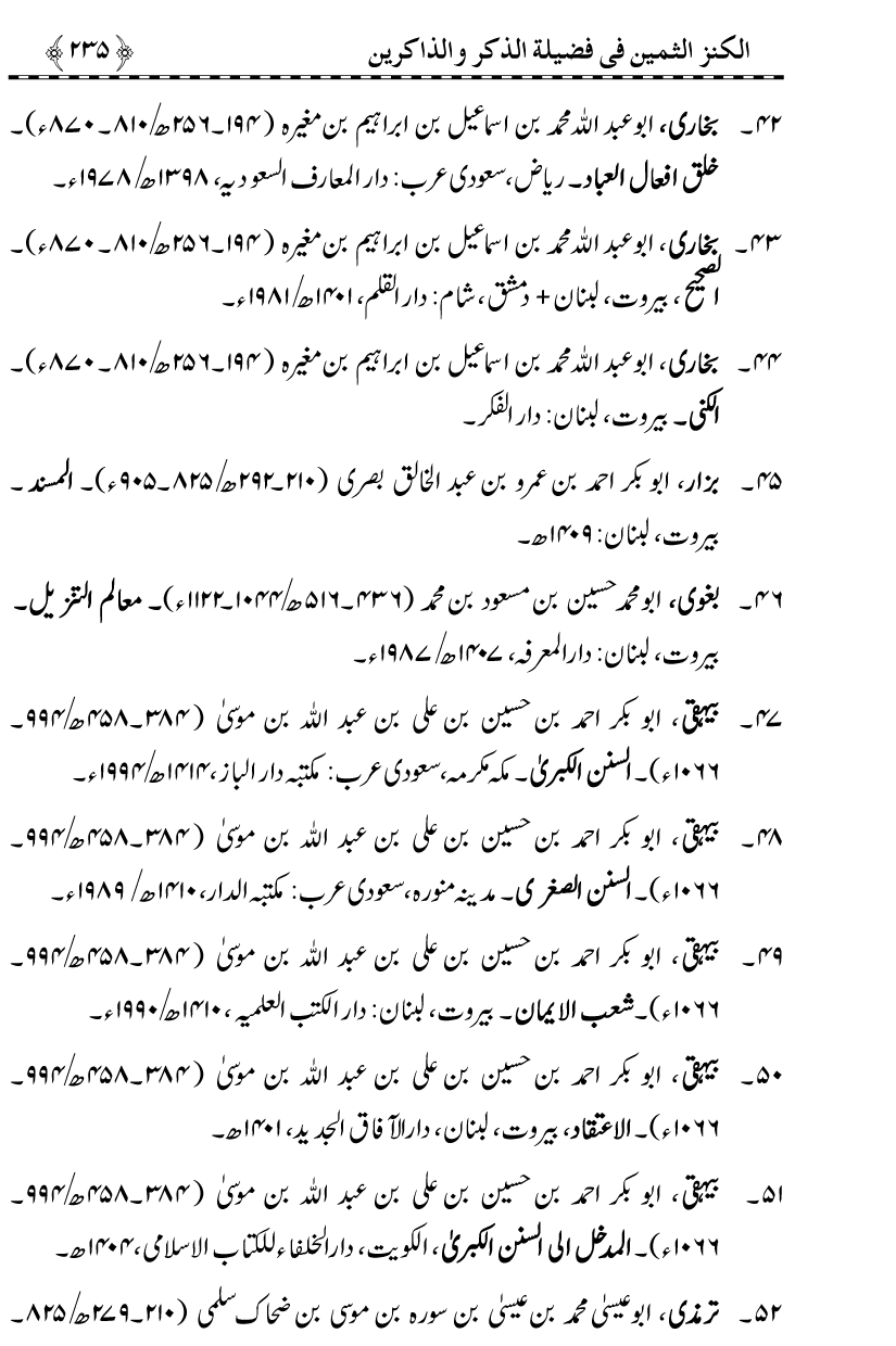 Zikr-e-Ilahi awr Zakirin ky Faza’il