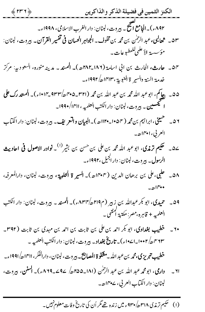 Zikr-e-Ilahi awr Zakirin ky Faza’il