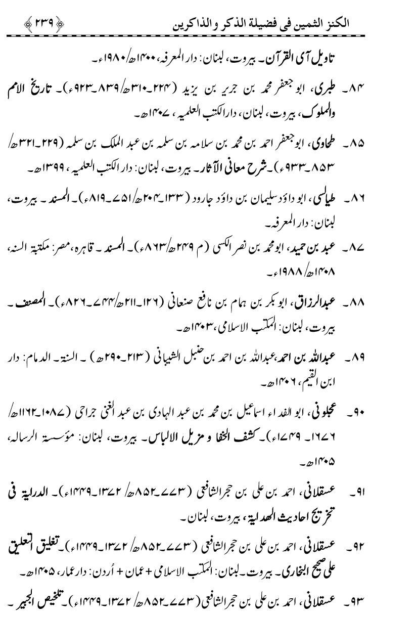 Zikr-e-Ilahi awr Zakirin ky Faza’il