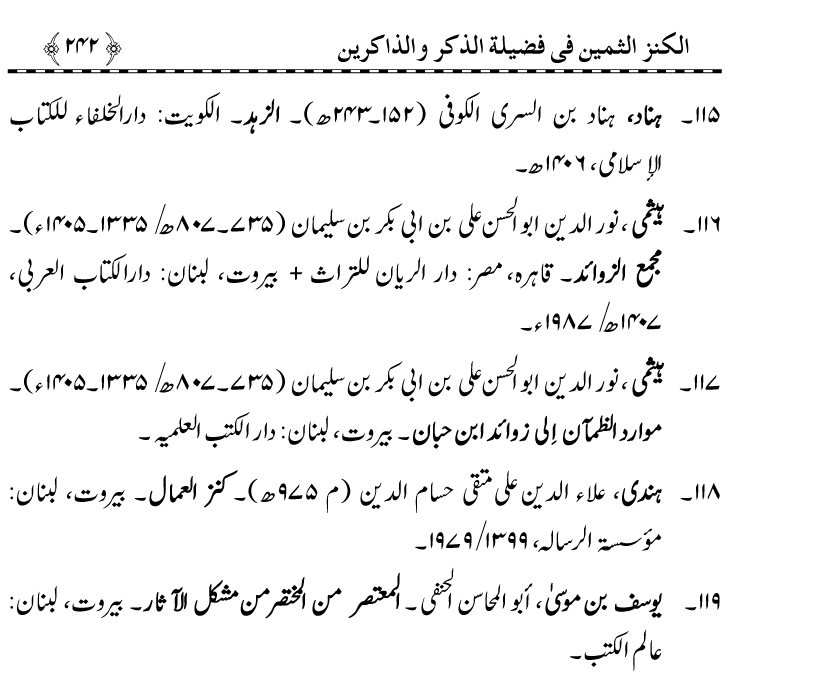 Zikr-e-Ilahi awr Zakirin ky Faza’il