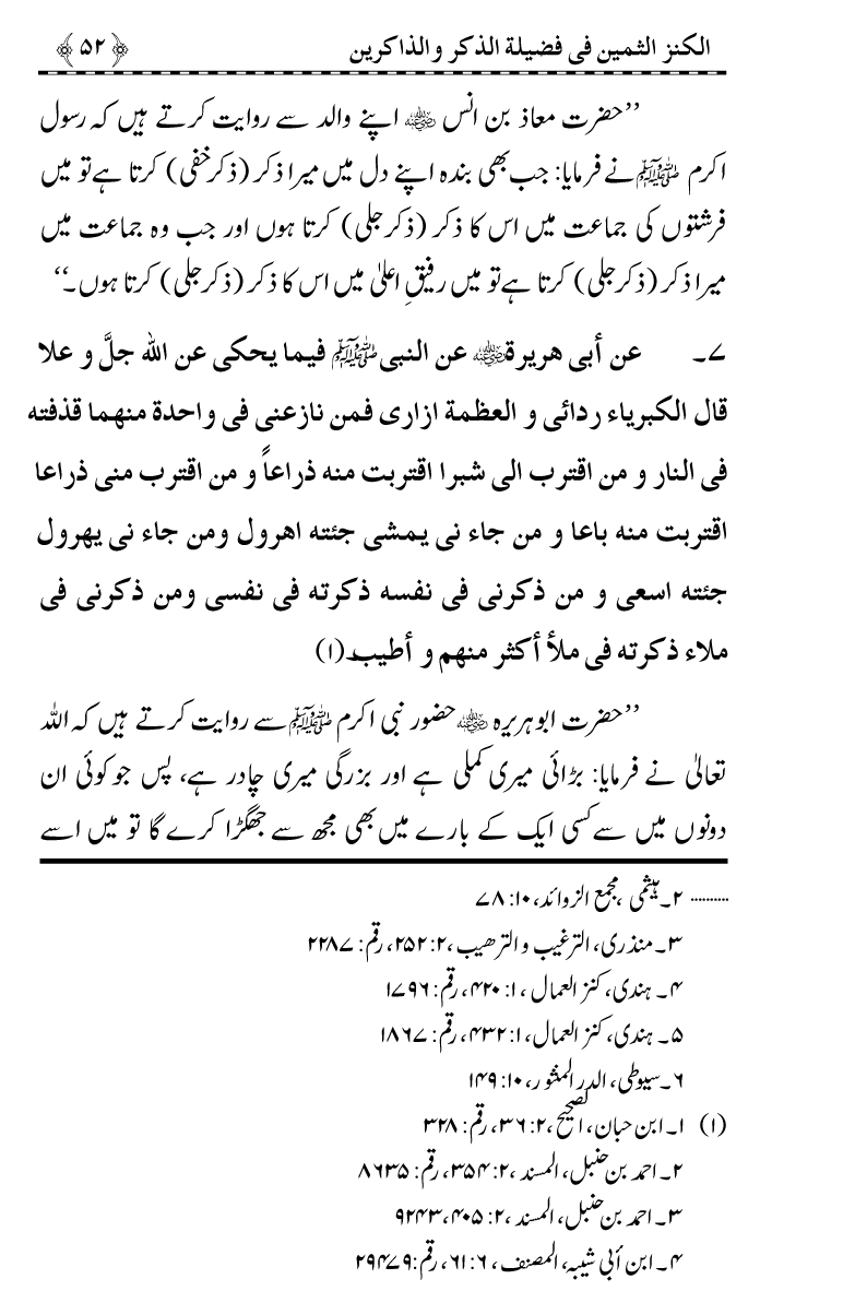 Zikr-e-Ilahi awr Zakirin ky Faza’il