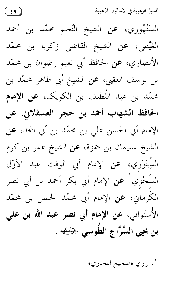 Al-Muntaqa li Asanid al-‘Asqalani ila A’imma al-Tasawwuf wa al-‘Ilm al-Rabbani