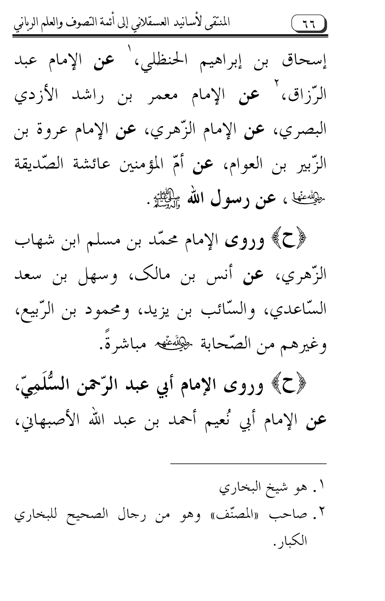 Al-Muntaqa li Asanid al-‘Asqalani ila A’imma al-Tasawwuf wa al-‘Ilm al-Rabbani