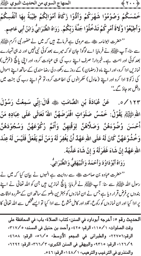 The Straight Road from the Prophetic Traditions