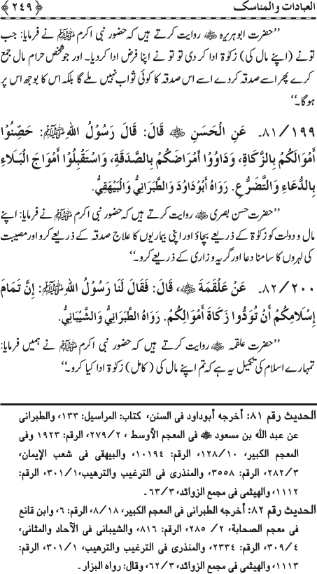 The Straight Road from the Prophetic Traditions