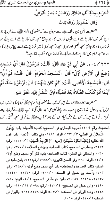 The Straight Road from the Prophetic Traditions
