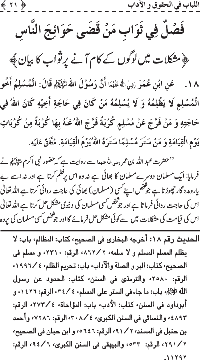 Insani Huquq-o-Aadab: Ahadith-e-Nabawi ki Rawshani main