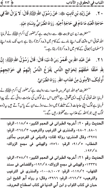 Insani Huquq-o-Aadab: Ahadith-e-Nabawi ki Rawshani main