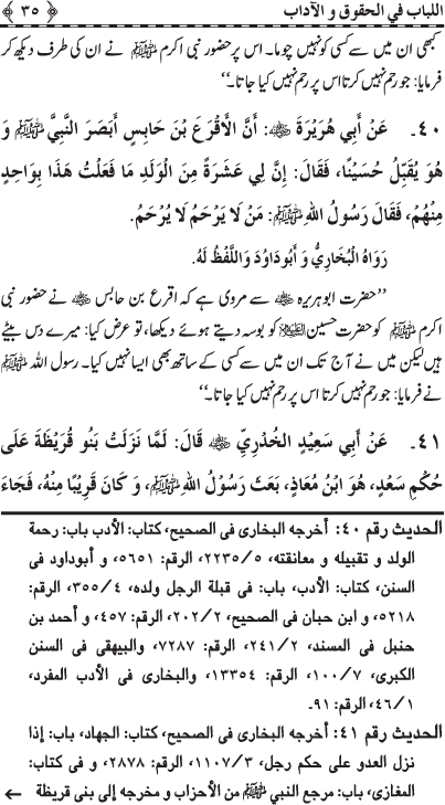 Insani Huquq-o-Aadab: Ahadith-e-Nabawi ki Rawshani main