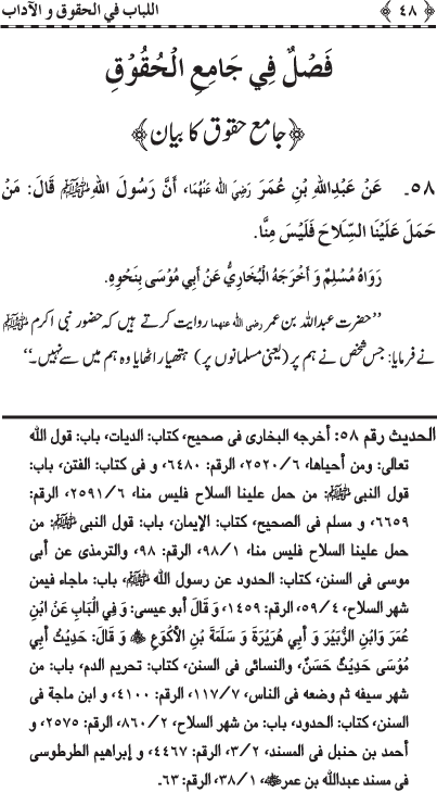 Insani Huquq-o-Aadab: Ahadith-e-Nabawi ki Rawshani main