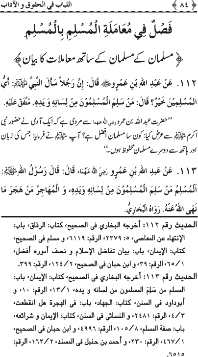 Insani Huquq-o-Aadab: Ahadith-e-Nabawi ki Rawshani main