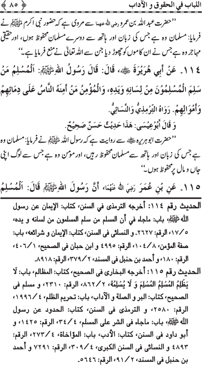 Insani Huquq-o-Aadab: Ahadith-e-Nabawi ki Rawshani main