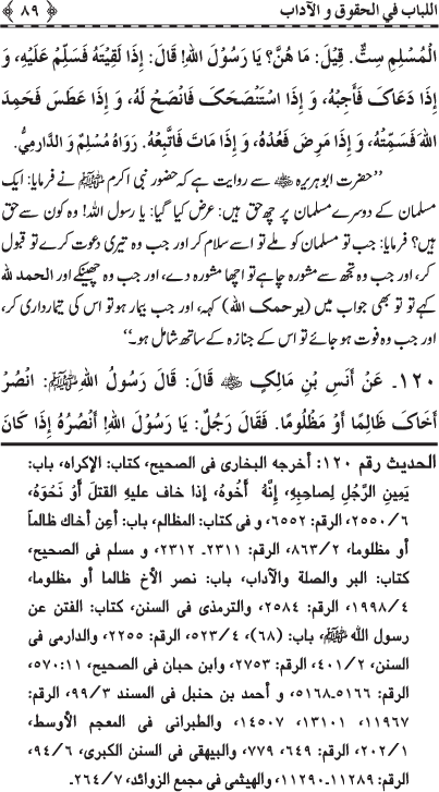 Insani Huquq-o-Aadab: Ahadith-e-Nabawi ki Rawshani main