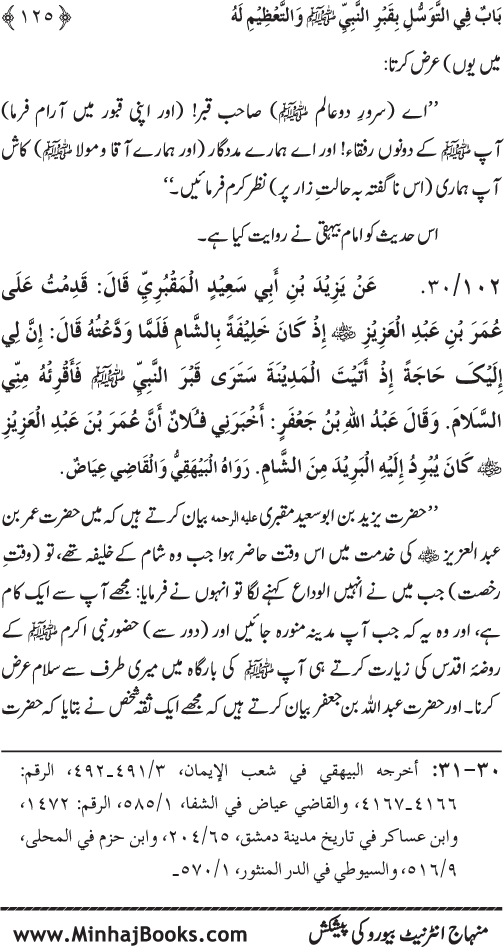 Huzur Nabi Akram (PBUH) se Tawassul awr Tabarruk