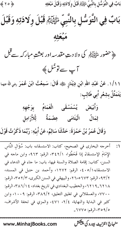 Huzur Nabi Akram (PBUH) se Tawassul awr Tabarruk