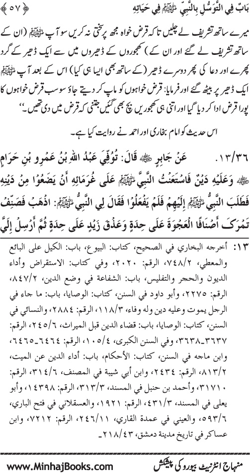 Huzur Nabi Akram (PBUH) se Tawassul awr Tabarruk