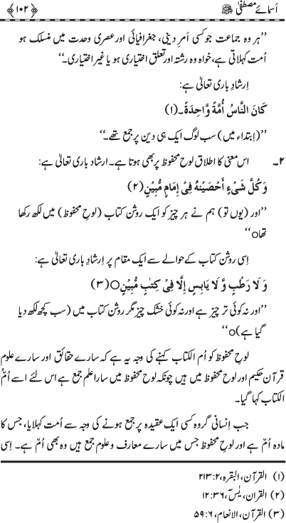 Asma-e-Mustafa (PBUH)